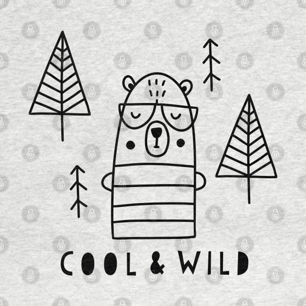 Cool and Wild. Woodland Onesie design by Satic